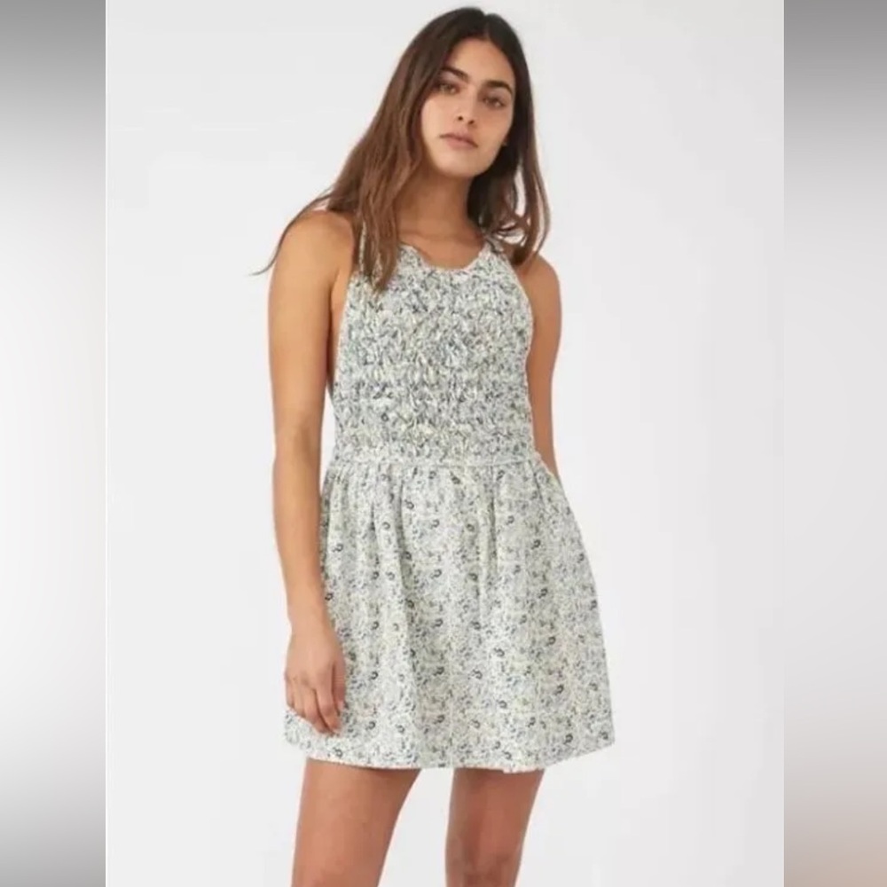 Free People, Petunia Tea Combo Cross Back Mini Dress.  NWT, size small